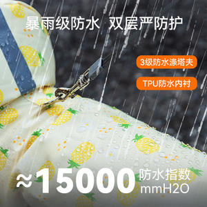 Impermeable para Perros con Estampado de Piña, Poncho de Poliéster para Mascotas Pequeñas y Medianas con Accesorio para Correa - Product Image 4