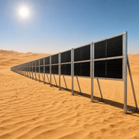Vente chaude montage solaire au sol rayonnage solaire photovoltaïque supports de montage de panneaux solaires verticaux galvanisés à chaud