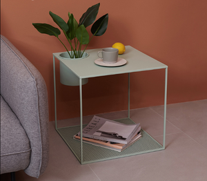 European Style <strong>square</strong> Iron Coffee <strong>Side</strong> <strong>Table</strong> with Pot Stand Display Bed Stand Designed for Living Room - Product Image 6