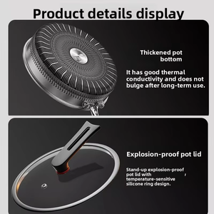 Utensilios de Cocina con Revestimiento Nano Honeycomb de Calidad Superior, Aptos para Todo Tipo de Estufas, Sartén Antiadherente de <span class=keywords><strong>Doble</strong></span> Cara de Acero Inoxidable Sin Tapa - Product Image 4
