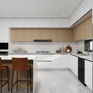 VC Maison Fabricant <span class=keywords><strong>Design</strong></span> Moderne Armoire de Cuisine en U <span class=keywords><strong>Meuble</strong></span> pour <span class=keywords><strong>Micro</strong></span>-ondes Armoire de Cuisine de Luxe en Bois Armoire en Bois - Product Image 5