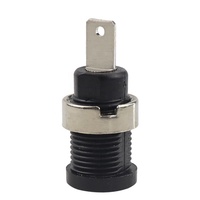 Prise de panneau femelle ABS en cuivre pur 4 mm résistante à haute tension 600 V, avec ouverture de borne pour fiche banane et queue de 4 mm