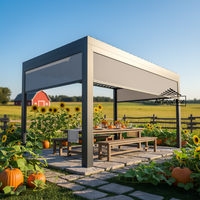 Pergola motorisée à toit rétractable en aluminium durable et écologique Airfun - Autoportante, moderne, résistante aux intempéries pour l'extérieur
