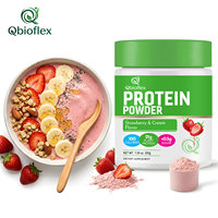 Poudre de protéines Qbioflex OEM/ODM saveur fraise et crème, poudre de protéines pour prendre du poids, complément alimentaire pour adultes