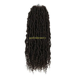 20-Inch Mềm Xoăn Không-Remy Tổng Hợp Tóc Mở Rộng Cho Bím Tóc Giả Locs Cho Nữ Thần Crochet Bím Tóc Nhà Máy Trực Tiếp Giá - Product Image 2