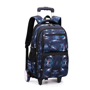 Wholesale Waterproof School Retail <b>Rolling</b> <b>Backpack</b> Children Versatile Removable School Trolley <b>Backpack</b> for Girls Boys - Product Image 3