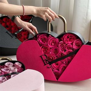 <span class=keywords><strong>Caja</strong></span> de Regalo de Lujo para Ramos de Flores en Forma de Corazón, Reciclable y Rígida, con Laminado Mate y Relieve, en Oferta - Product Image 3