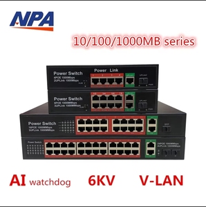 Switch Ethernet Gigabit POE de 10/100/1000Mbps de ANPA, Directo de Fábrica, <span class=keywords><strong>4</strong></span>-24 Puertos Apilables, Compatible con VLAN, Capacidad de 12G para CCTV y <span class=keywords><strong>PC</strong></span> - Product Image 2