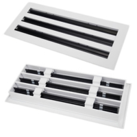 Diffuseur d'air linéaire encastrable pour plafond, grille de ventilation en aluminium pour CVC, réglable, silencieux, à faible bruit, pour mur et sol