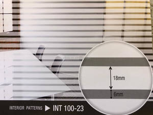 Film de protection pour vitres en verre dépoli, fabricant de film de protection pour vitres en verre dépoli, surface mate et mini-rideau vénitien plus bande horizontale, protection de la vie privée - Product Image 6