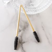 Brosses à mascara jetables en bambou écologiques en gros, brosses à extensions de cils en nylon, brosse à lèvres en bois