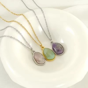 Collar de Clavícula con Colgante de Cadena de Eslabones de Acero Inoxidable con Circonita Irregular Simple para Mujer, Joyería Moderna Plateada - Product Image 2