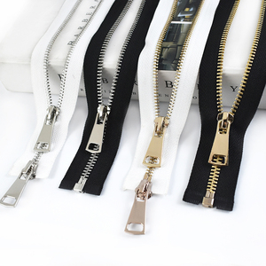 Meetee A3-6 5 # noir blanc 60/70/80/90/100/120/150cm de longueur doudoune simple Double <span class=keywords><strong>fermeture</strong></span> <span class=keywords><strong>éclair</strong></span> en alliage ouvert - Product Image 3