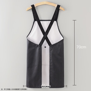 Tablier de serveur personnalisé avec logo, pour cuisine, usage domestique, vêtements de travail pour femmes, restauration, logo personnalisé imprimé, imperméable et résistant à l'huile. - Product Image 4