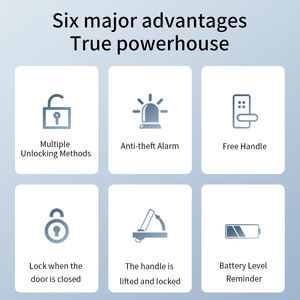 ओम थोक मूल्य स्मार्ट लॉक निर्माता डिजिटल इलेक्ट्रॉनिक दरवाजा लॉक फिंगरप्रिंट पासवर्ड कुंजी समर्थन कस्टम लोगो - Product Image 3