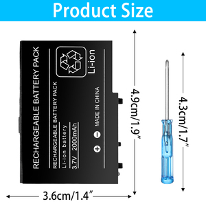 ก้อนแบตเตอรี่ลิเธียมไอออนแบบชาร์จไฟได้3.7V 2000mAh สำหรับ <span class=keywords><strong>DS</strong></span> Lite - Product Image 3