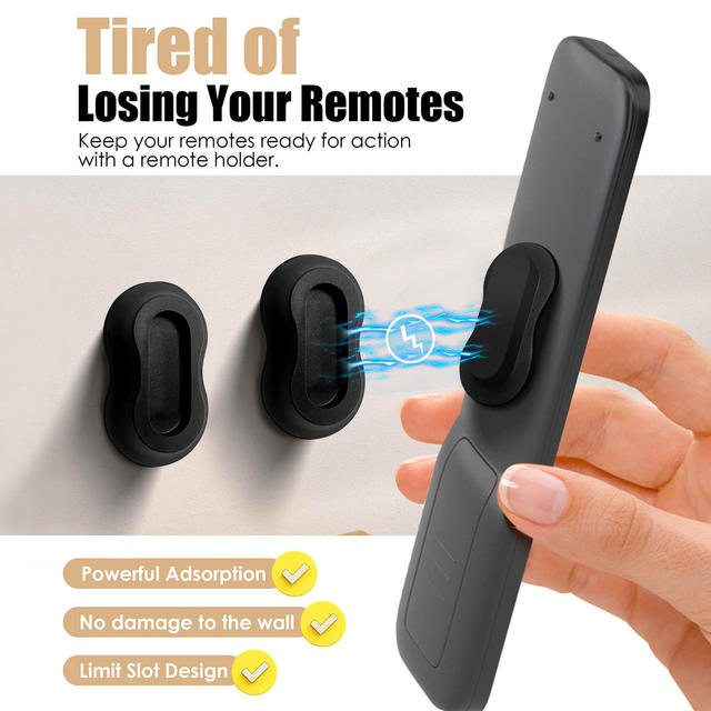 YDX HHB-1 Magnetic Remote Control Holder Wall Mount Upgraded Silicone Remote Control Organizer Strong Adhesive TV Remote Charger