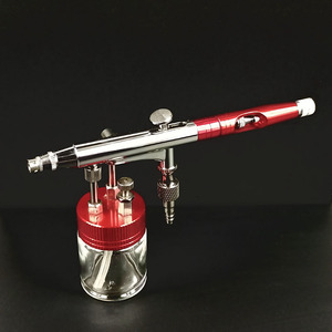 Aérographe à alimentation par gravité à double action, gobelet de 10 cc, débit d'air réglable, pistolet de pulvérisation pour œuvres d'art, outil de peinture portable pour modèles - Product Image 2