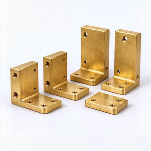 Support en L en laiton usiné CNC, bloc de support à angle droit de haute précision, service d'usinage sur mesure pour équipement industriel - Product Image 2