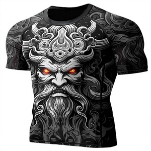 Camiseta Deportiva de Compresión Unisex Personalizada con Estampado Digital, Tela de Spandex/Poliéster, Ligera, de Secado Rápido, Duradera y Ajustada - Product Image 2