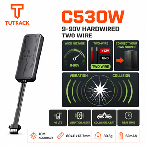 เครื่องติดตาม GPS สำหรับรถจักรยานยนต์ จักรยานไฟฟ้า สกู๊ตเตอร์ รถยนต์ ระบบแจ้งเตือนการชนและการสั่นสะเทือน เชื่อมต่อเซิร์ฟเวอร์ของคุณเองได้ ใช้สายไฟสองเส้น แรงดันไฟฟ้า 9-90V - Product Image 1
