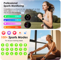 Reloj Inteligente AMOLED de 1.32 Pulgadas Dorado, Superventas, con Seguimiento del Ciclo Menstrual y del Sueño, Salud Femenina, Drenaje, Reloj Inteligente para Mujer