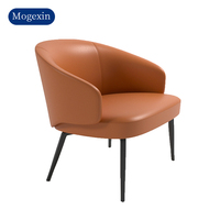Ensemble de 2 fauteuils d'appoint modernes en cuir PU, doux, confortables et chaleureux, pour salon, chambre, appartement, bureau, hôtel, zone de réception, lecture