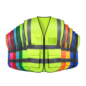 Gilet di Sicurezza ANT5PPE ad Alta Visibilità con Tasche Multiple, Traspirante, Bicolore, in Rete Riflettente per Lavoratori Edili - Product Image 6
