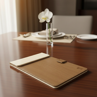 Carpeta de Oficina de Cuero Sintético para Hotel, Tamaño A4, con Clip Magnético para Reuniones, Carpeta Publicitaria de PU para Negocios