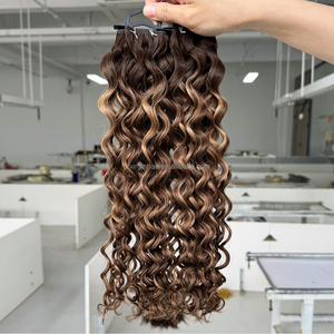 Extensioni di Capelli Umani Ricci Grado 12A Remy Grezzi Senza Cuciture Ultra Leggeri con Estremità Spesse Genius Weft - Product Image 5