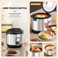 Cuisinière à riz électrique Dreepor 3L, cuve antiadhésive, cuisson saine à une touche, maintien au chaud automatique, puissance 500W