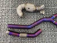 Tuyau d'échappement en acier inoxydable avec catalyseur et silencieux à valves pour BENZ GLE53 3.0T