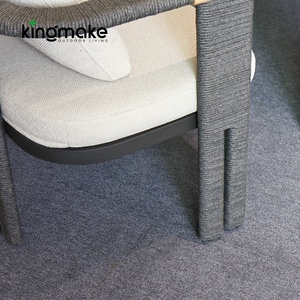 ชุดโต๊ะรับประทานอาหารเฟอร์นิเจอร์กลางแจ้งแบบหรูหราโต๊ะยืดหดได้พร้อมเก้าอี้6ตัวสีดำของโรงแรม - Product Image 5