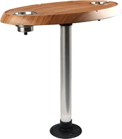 Vente bateau Yacht Table à manger réglable piédestal et plaque de Base hauteur fixe 68cm Dia. 45x76cm