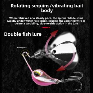 Señuelo de pesca VIB artificial duro de metal compuesto con lentejuela, tipo estrella de explosión pequeña, micro criatura, lentejuela de grano para pesca - Product Image 4