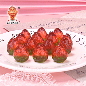 Caramelos de Gelatina con Forma de <span class=keywords><strong>Fresa</strong></span>, Sabor Afrutado, Gomitas 3D Masticables, Halal, Venta al Por Mayor, Marca Privada - Product Image 1