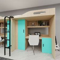 Lit superposé en bois de haute qualité, moderne, gain de place, écologique, avec bureau et tiroirs, pour garçons/filles, idéal pour l'école, l'hôtel, l'appartement, la chambre à coucher