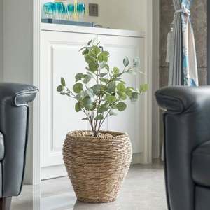 Corde de chanvre de jute tenture murale panier <span class=keywords><strong>tuteurs</strong></span> de plantes décorations cadeaux paniers décoratifs en métal tissé herbe de mer fourre-tout ventre - Product Image 5