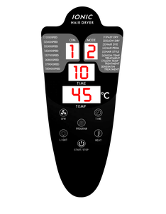 8-in-1 Multi-functional Hair Dryer <strong>with</strong> Ionic &amp; LED | Adjustable <strong>Temp</strong> (75&deg;C) &amp; <strong>Timer</strong> | Professional Digital Hooded Hair Dryer - Product Image 5