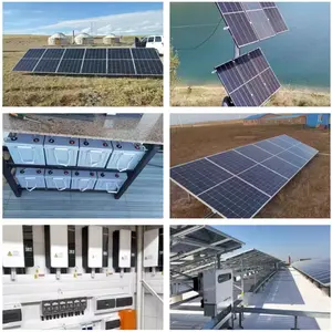 Produits d'énergie solaire pour l'extérieur grands systèmes d'énergie solaire domestiques hybrides tout-en-un alimentés hors réseau avec piles pour ensemble domestique