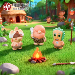 Depeng งานฝีมือขนาดเล็กรูปการ์ตูนตุ๊กตาเรซินตกแต่งเดสก์ท็อปสำหรับตกแต่งรถสำนักงาน - Product Image 3