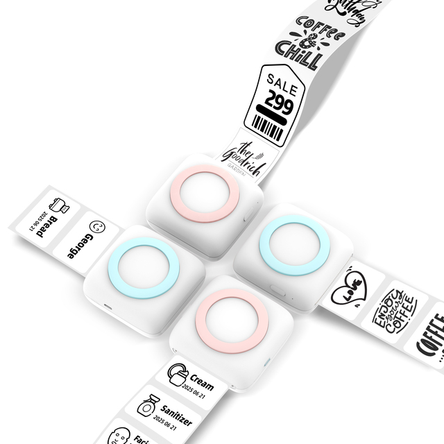 Top Seller Handheld Inkless Wireless Portable Mini Pocket Thermal Photo Sticker Barcode Label Printer 200dpi With Mobile App