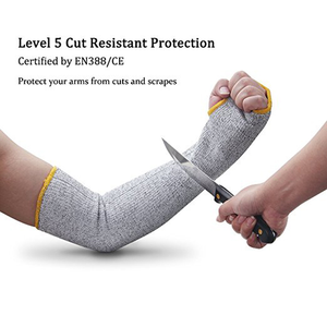 Manicotti Antitaglio in HPPE Livello 5 per Lavoratori del Vetro e del Legno, Protezione per Braccia Resistenti al Taglio - Product Image 3