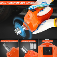 Cric de Voiture Électrique et Hydraulique Portable 3 en 1 de Haute Qualité avec Pompe à Air et Éclairage