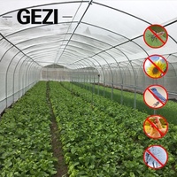 Filet de protection anti-insectes pour serre agricole, mailles 60, vert et bleu, pour légumes