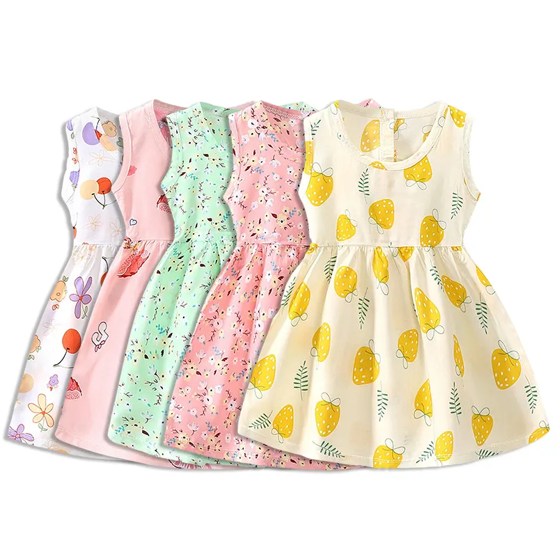 Organci baumwollkleid für kinder individuelles gestricktes kleid kinder umweltfreundliches sommerkleid kundenspezifische baby-kleidung kinder mädchen