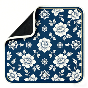 Tapis de Mahjong Mini Western sur Mesure en Néoprène, Motif Floral Rouge Blanc Bleu Chinoiserie, Tapis de Table Omm Palm <span class=keywords><strong>Royale</strong></span> <span class=keywords><strong>Martini</strong></span> pour Mahjong - Product Image 3