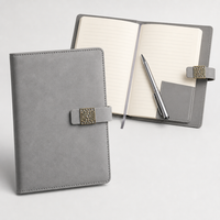 Ensemble cadeau de carnet de notes professionnel en cuir PU A5 avec logo personnalisé, stylo métallique, recharge et tasse isotherme – Agenda de bureau d'entreprise en gros