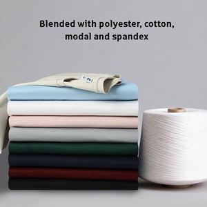 T-shirt unisexe personnalisé en mélange modal, coton et polyester, col rond, anti-boulochage, évacuation de l'humidité, impression par transfert thermique - Product Image 2