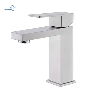 Modern CUPC Matte Black Stainless Steel Single Handle Bathroom Faucet With Single Hole